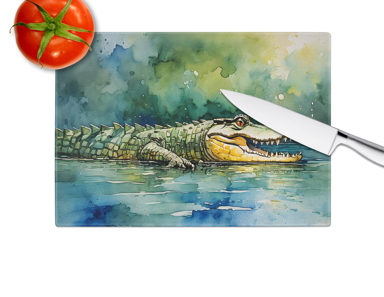 Crocodile Glass Cutting Board