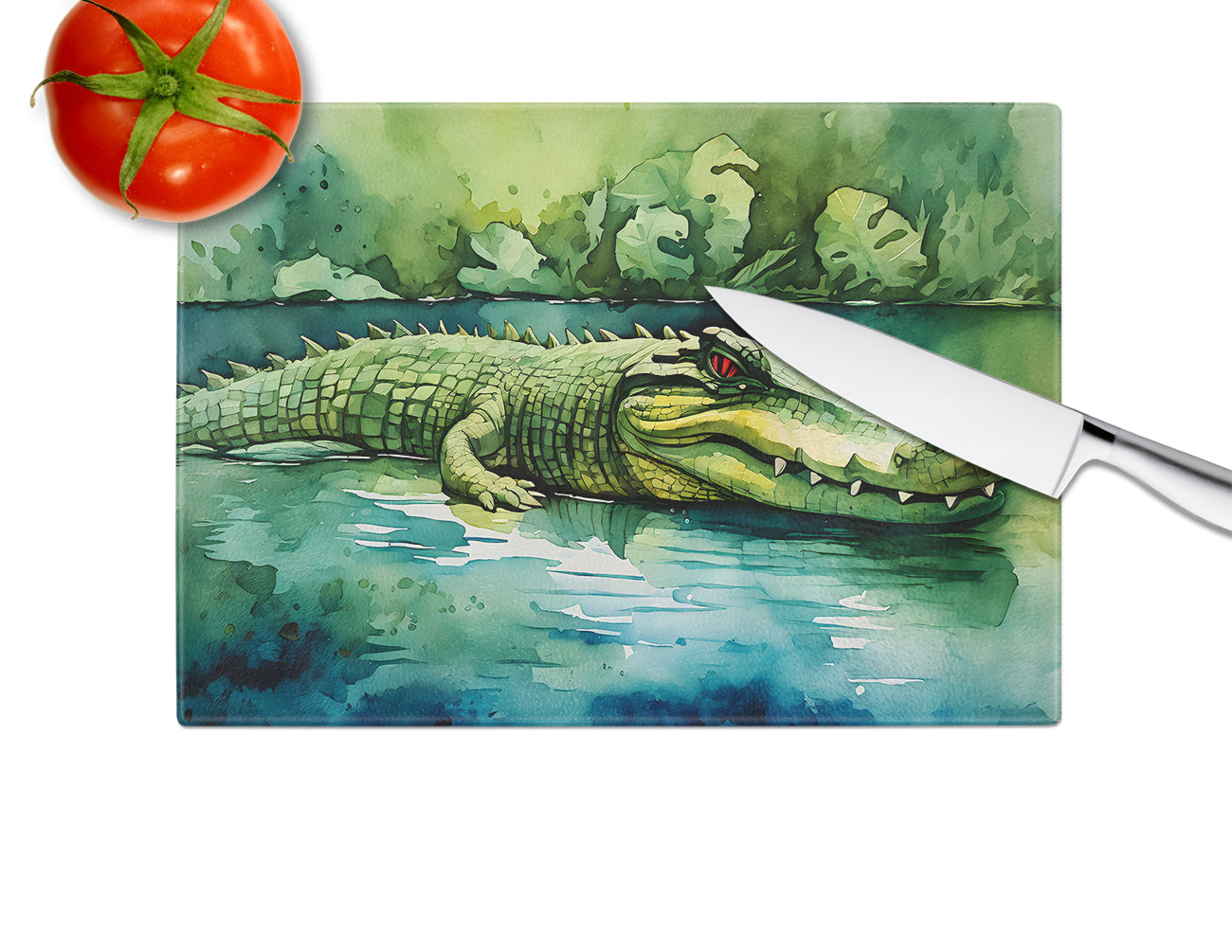 Crocodile Glass Cutting Board