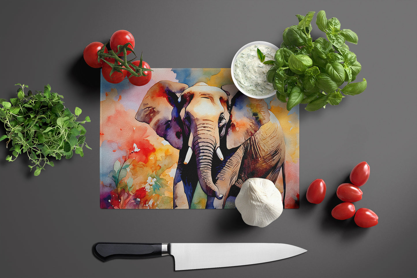 Elephant Glass Cutting Board