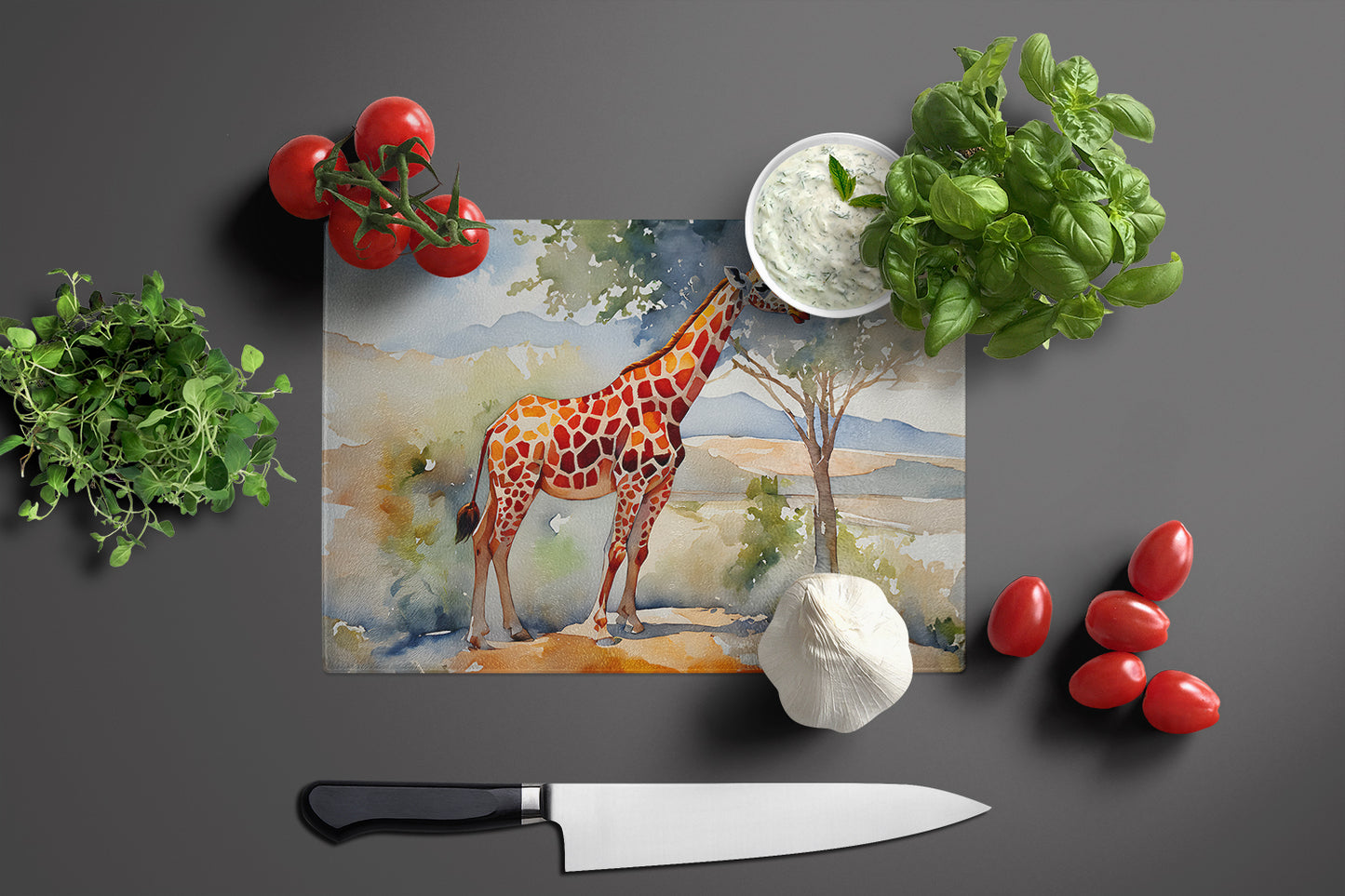 Giraffe Glass Cutting Board