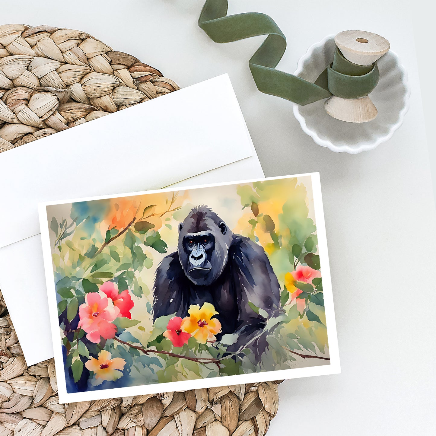 Gorilla Greeting Cards Pack of 8