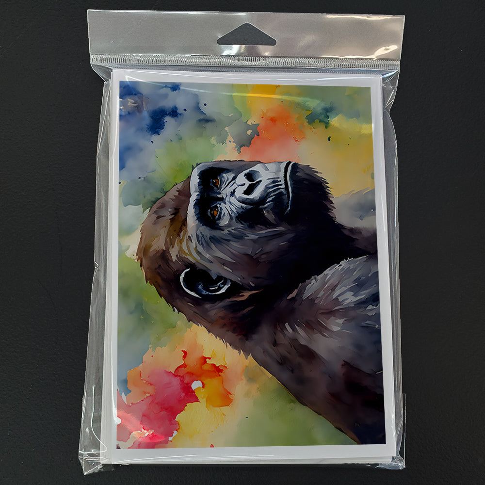 Gorilla Greeting Cards Pack of 8