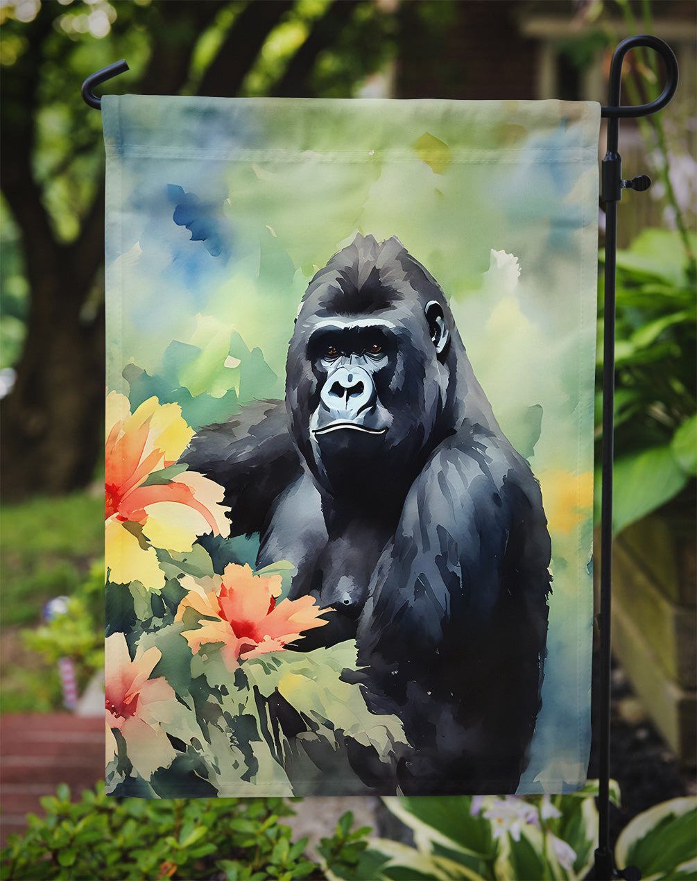 Gorilla Garden Flag