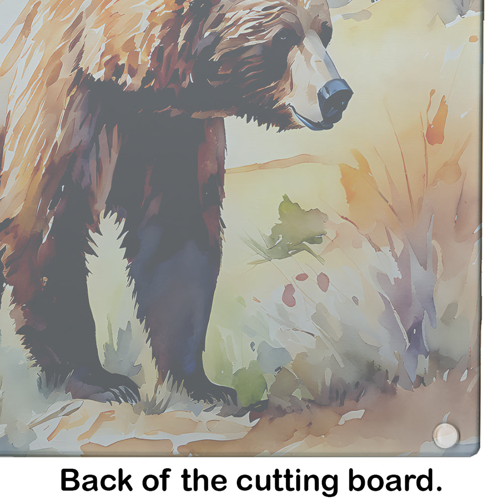 Grizzly Bear Glass Cutting Board