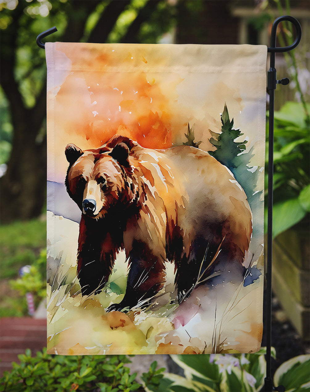 Grizzly Bear Garden Flag