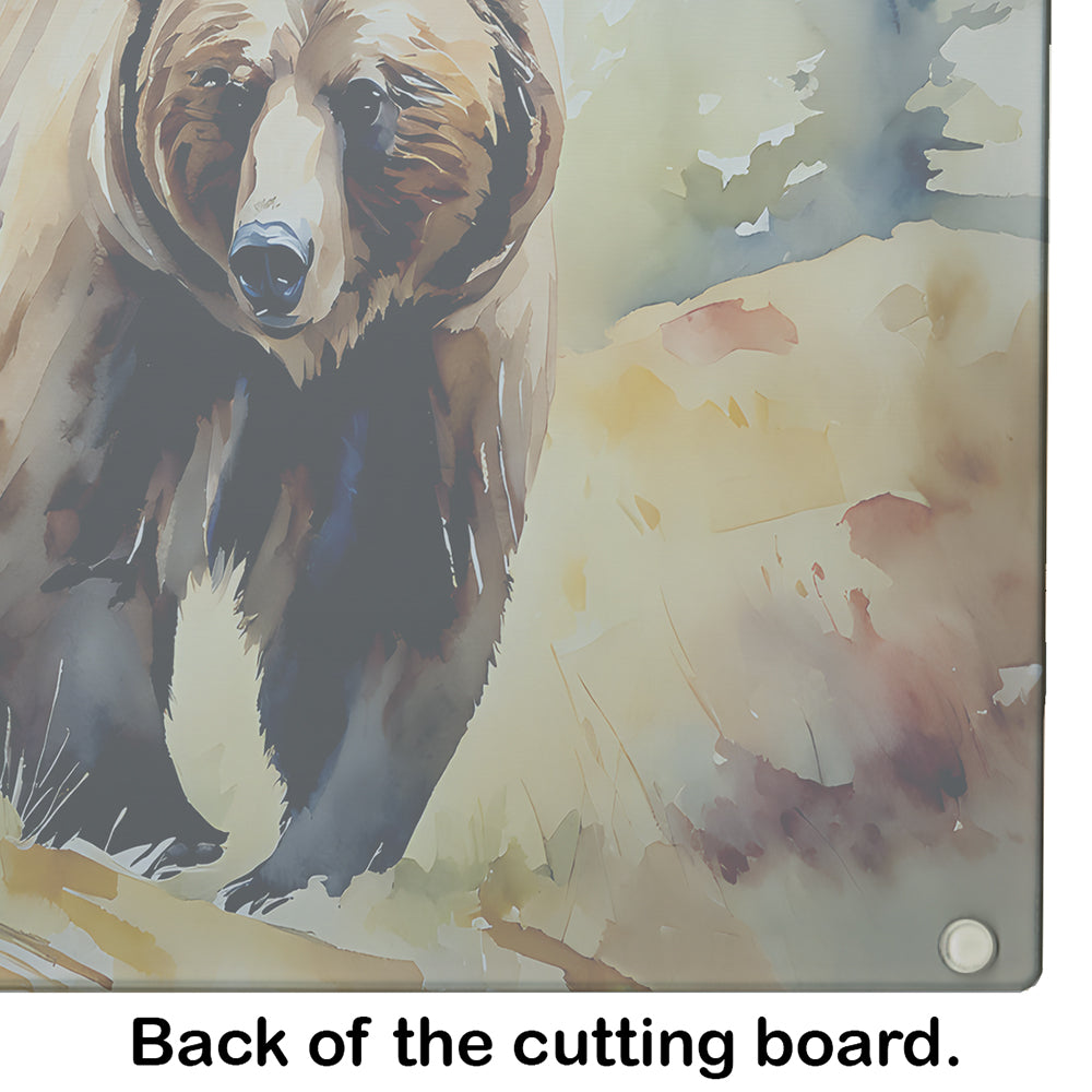 Grizzly Bear Glass Cutting Board