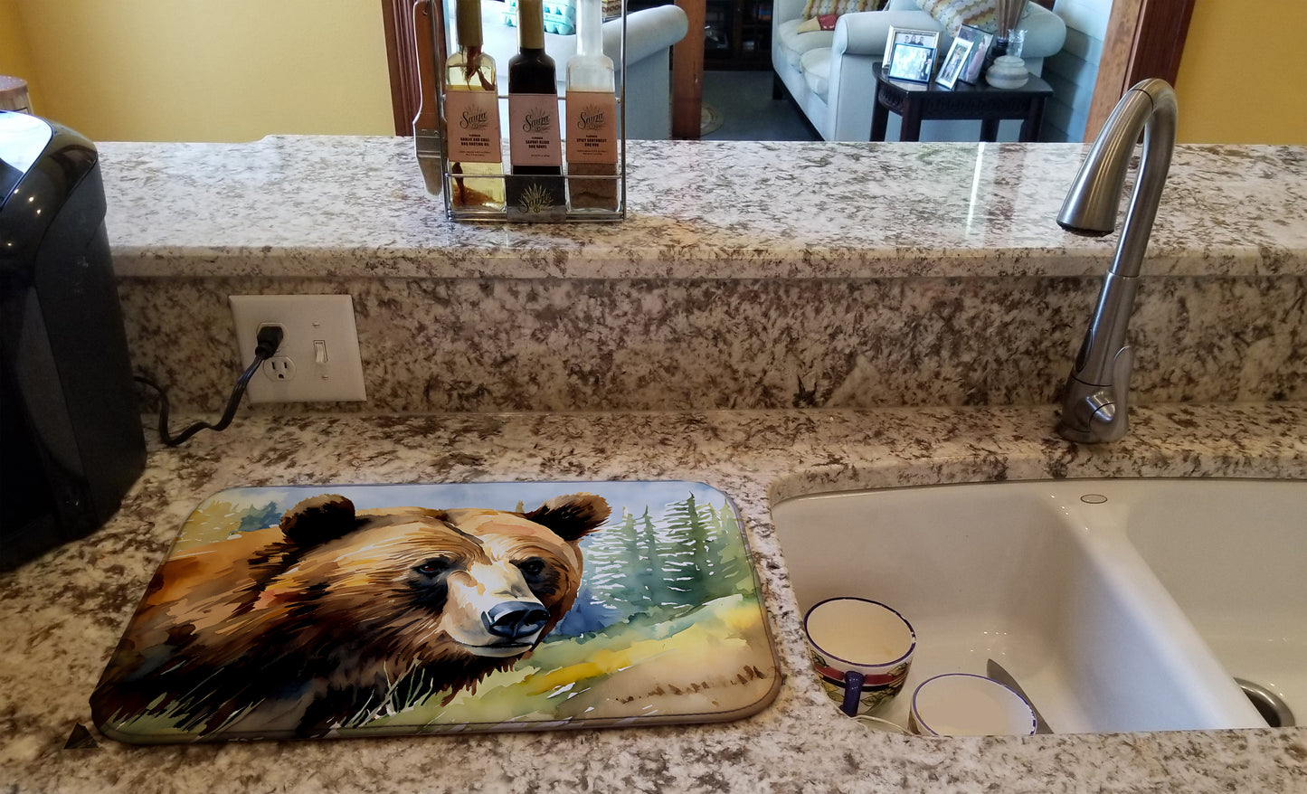 Grizzly Bear Dish Drying Mat