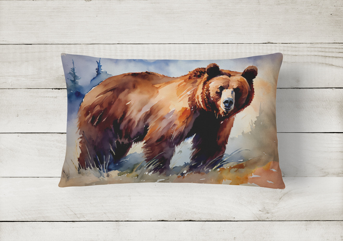 Grizzly Bear Throw Pillow