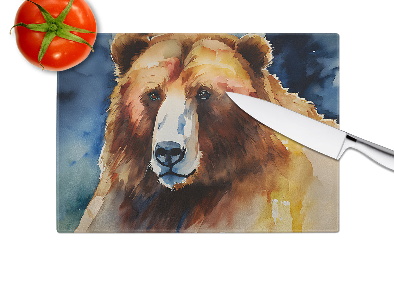 Kodiak Bear Glass Cutting Board