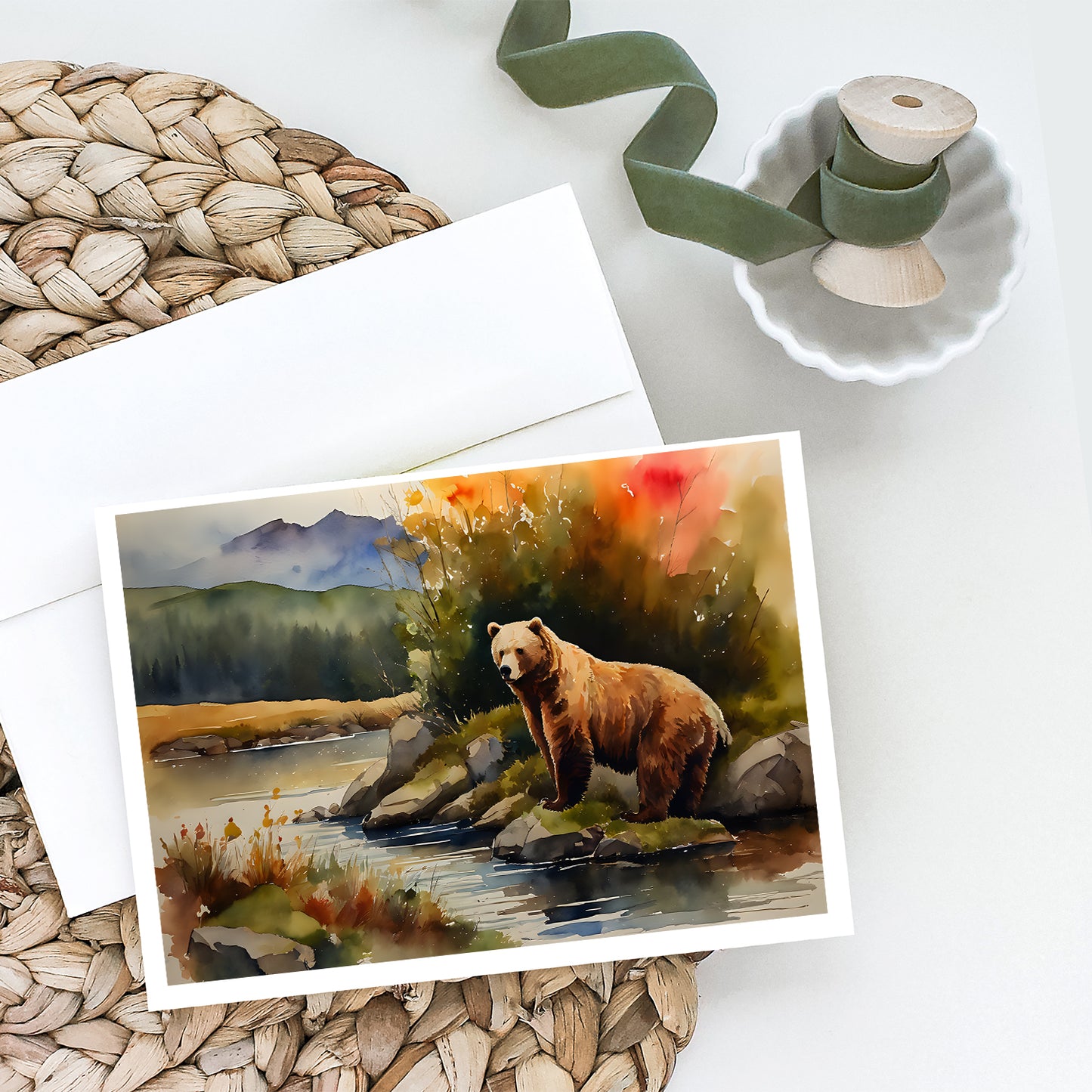 Kodiak Bear Greeting Cards Pack of 8