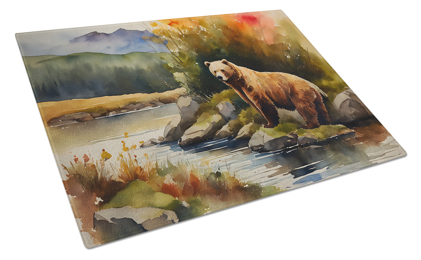 Buy this Kodiak Bear Glass Cutting Board