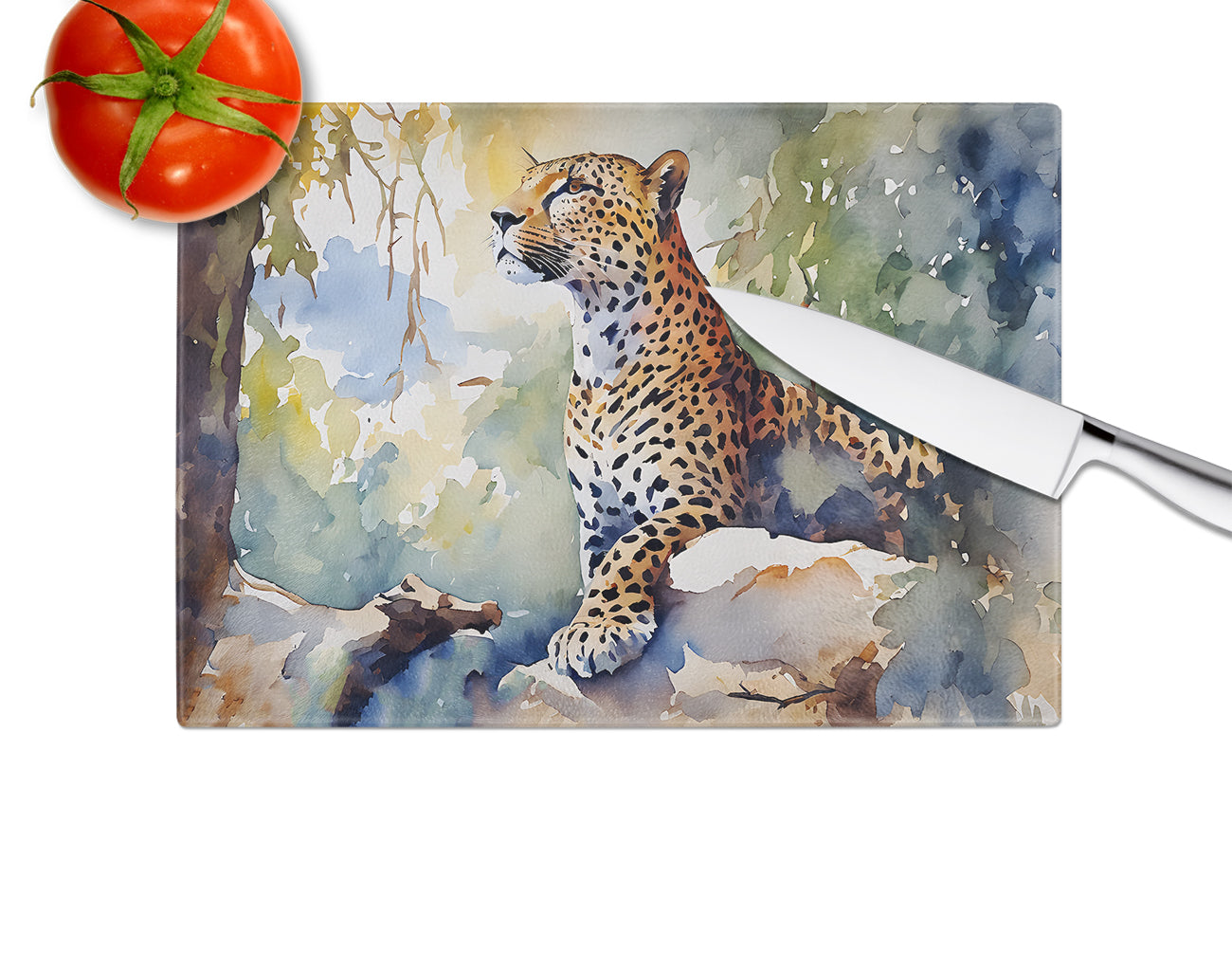 Leopard Glass Cutting Board