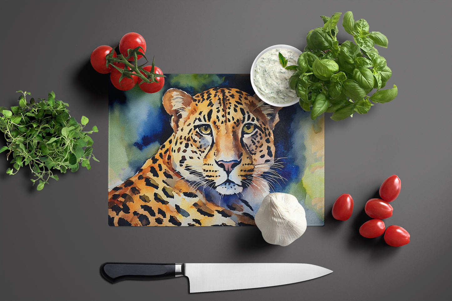 Leopard Glass Cutting Board