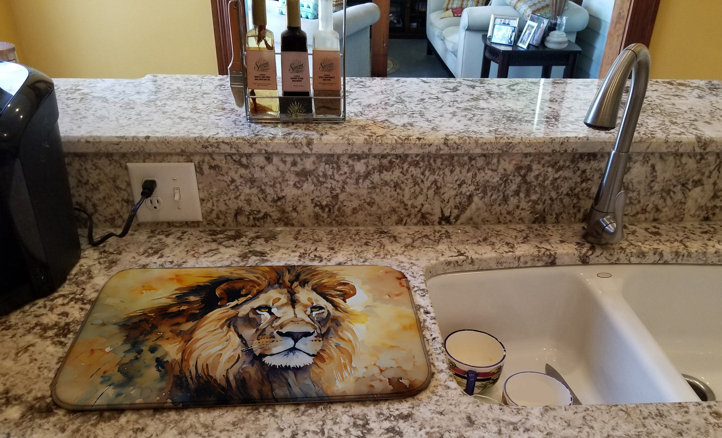 Lion Dish Drying Mat