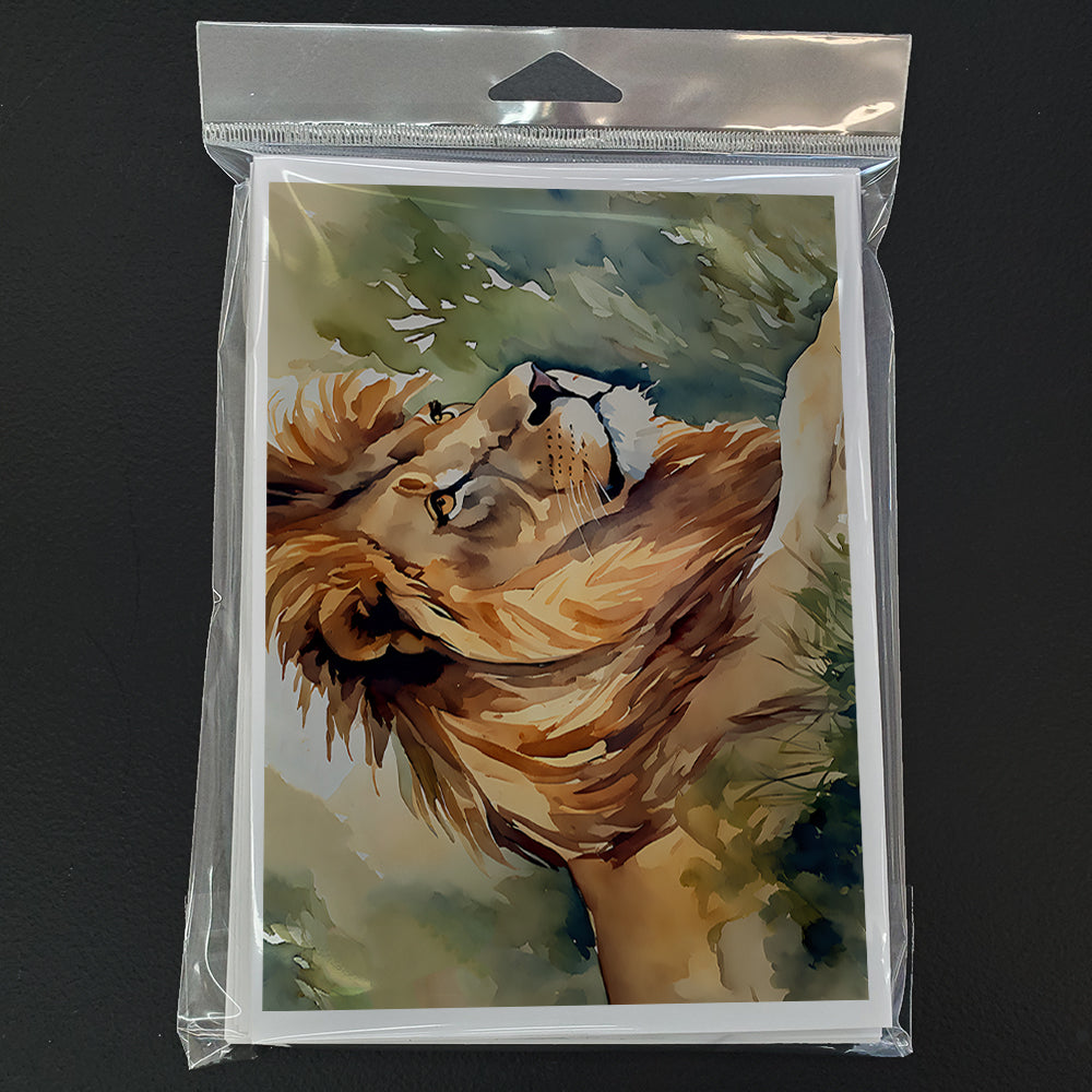 Lion Greeting Cards Pack of 8