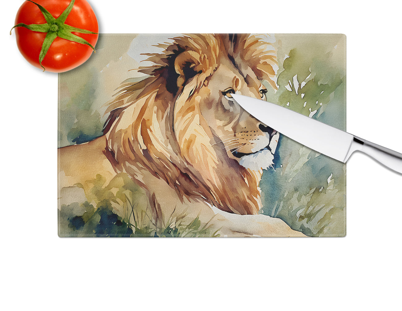 Lion Glass Cutting Board