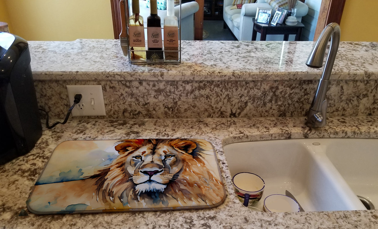 Lion Dish Drying Mat