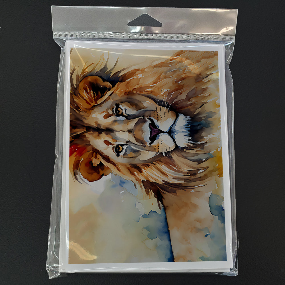 Lion Greeting Cards Pack of 8