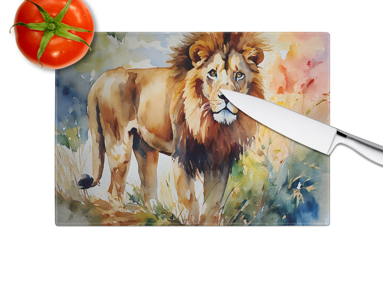 Lion Glass Cutting Board