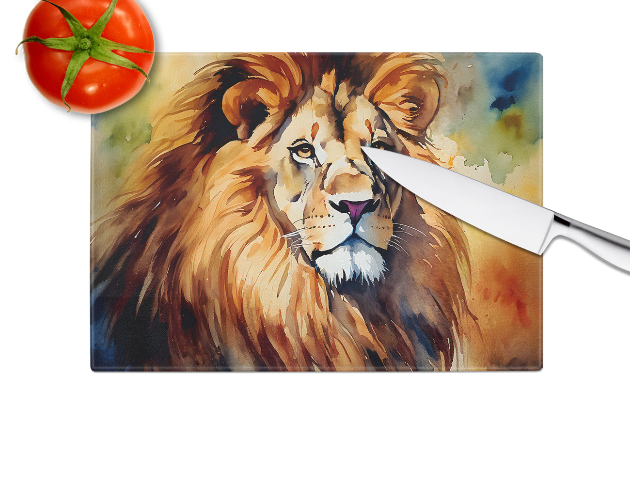 Lion Glass Cutting Board