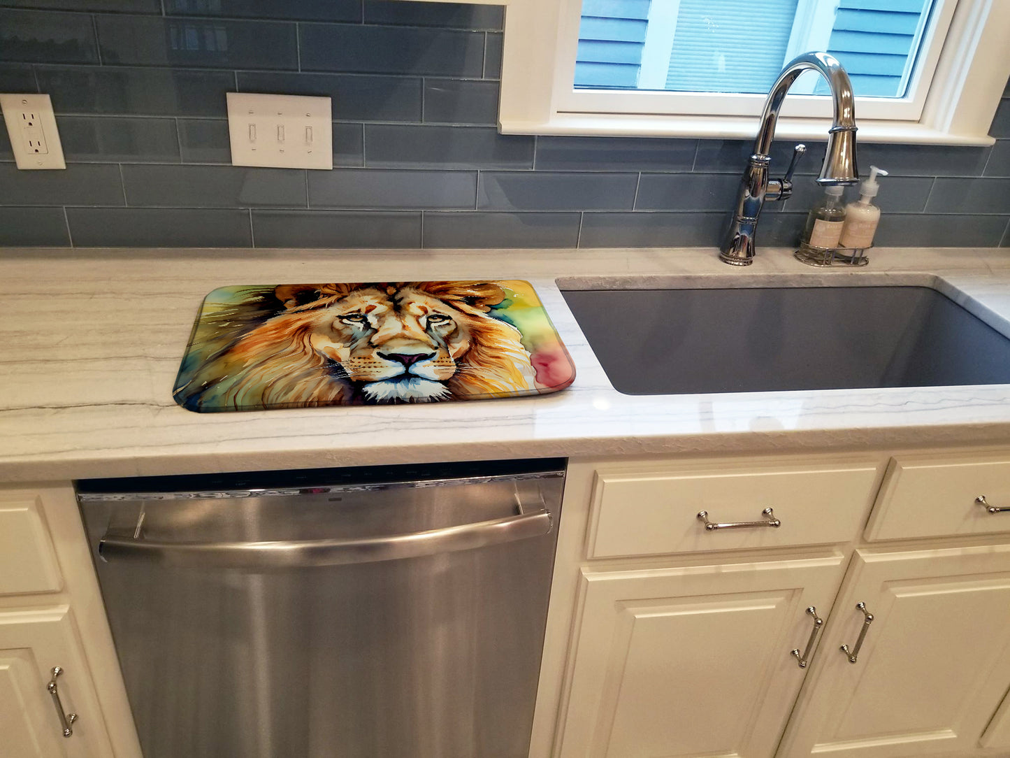 Lion Dish Drying Mat