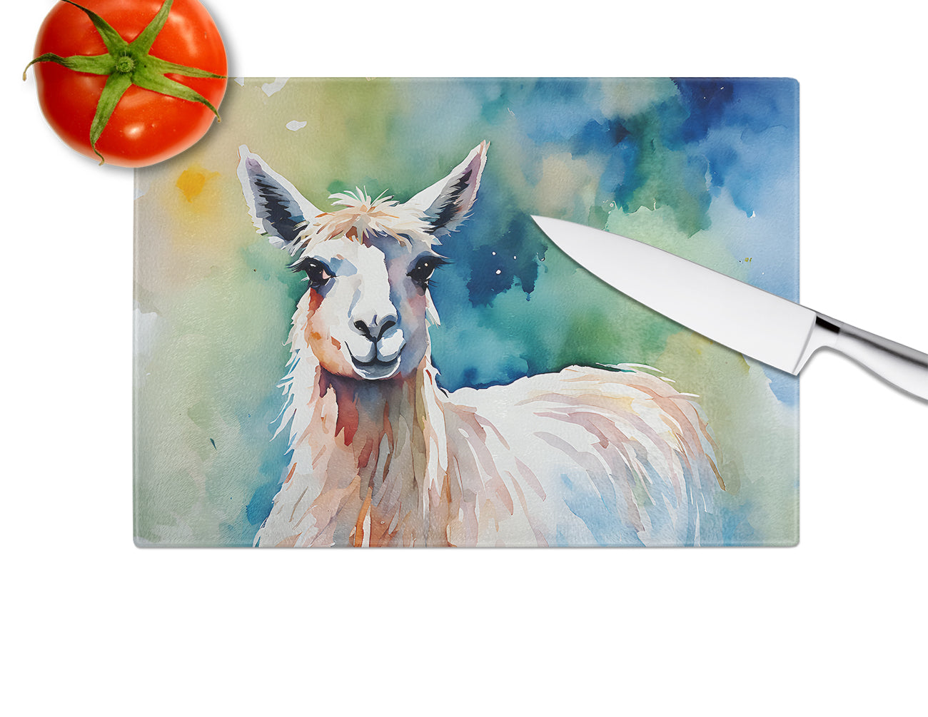 Llama Glass Cutting Board