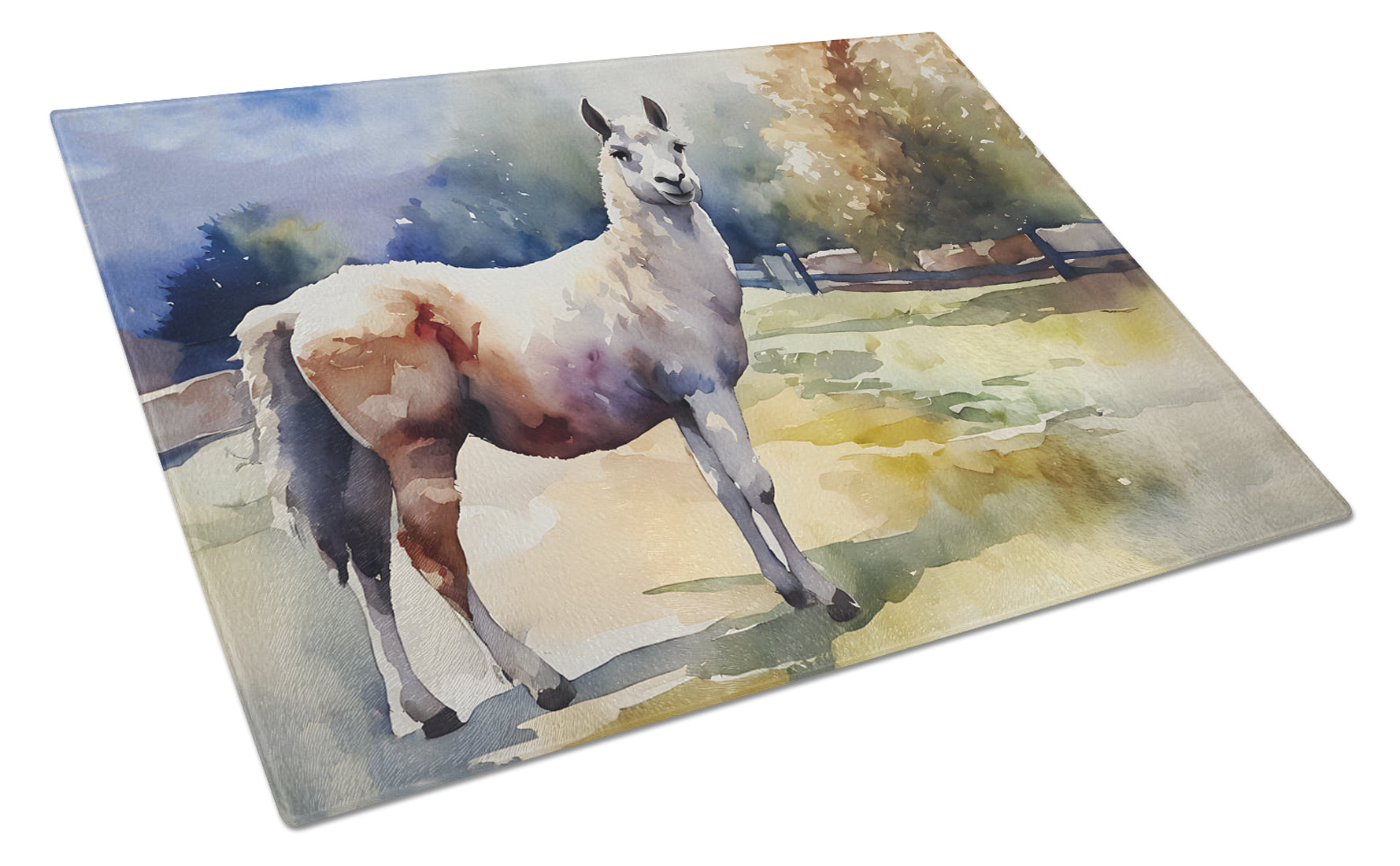 Buy this Llama Glass Cutting Board