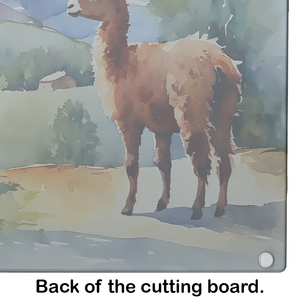 Llama Glass Cutting Board