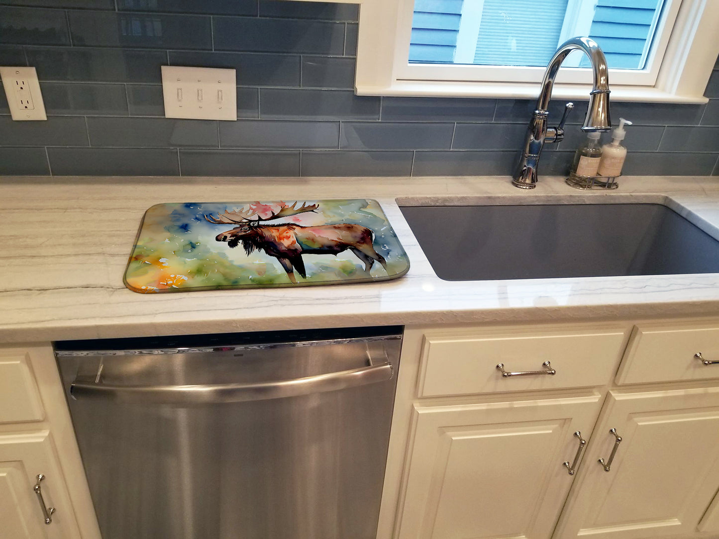 Moose Dish Drying Mat