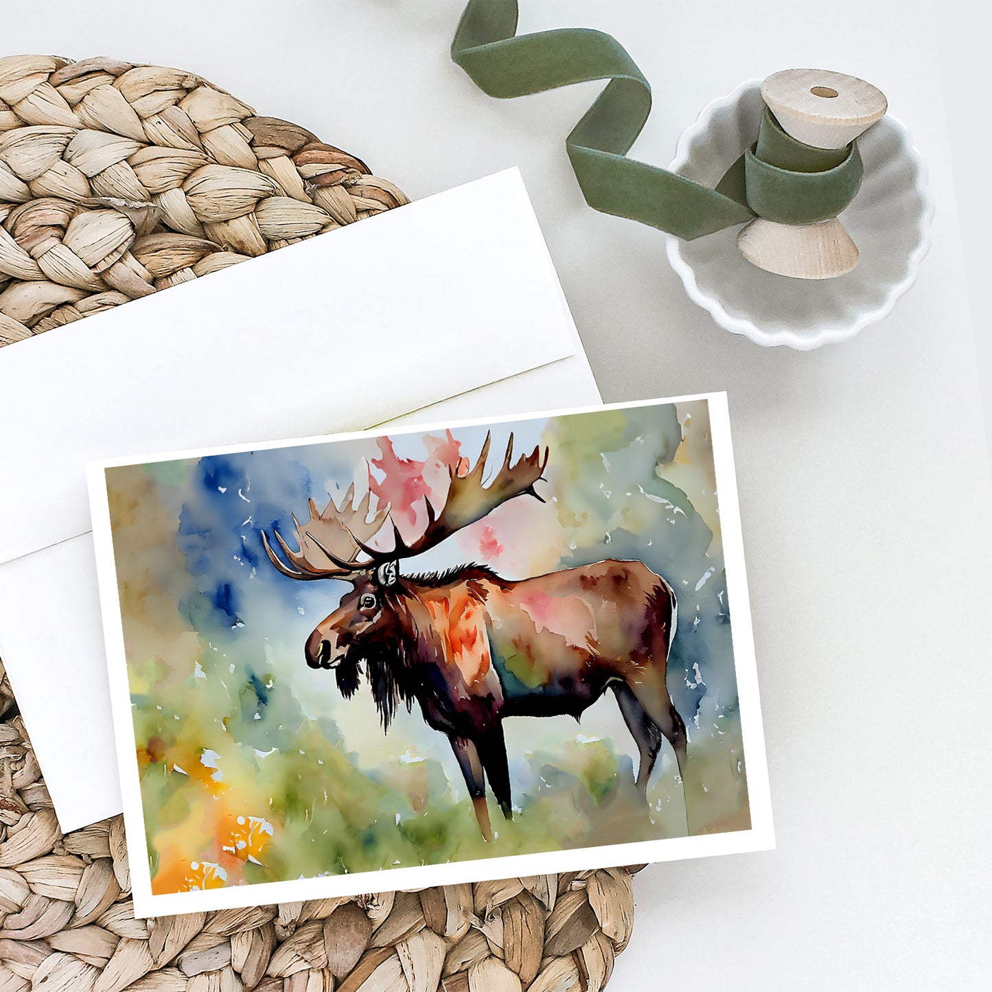 Moose Greeting Cards Pack of 8