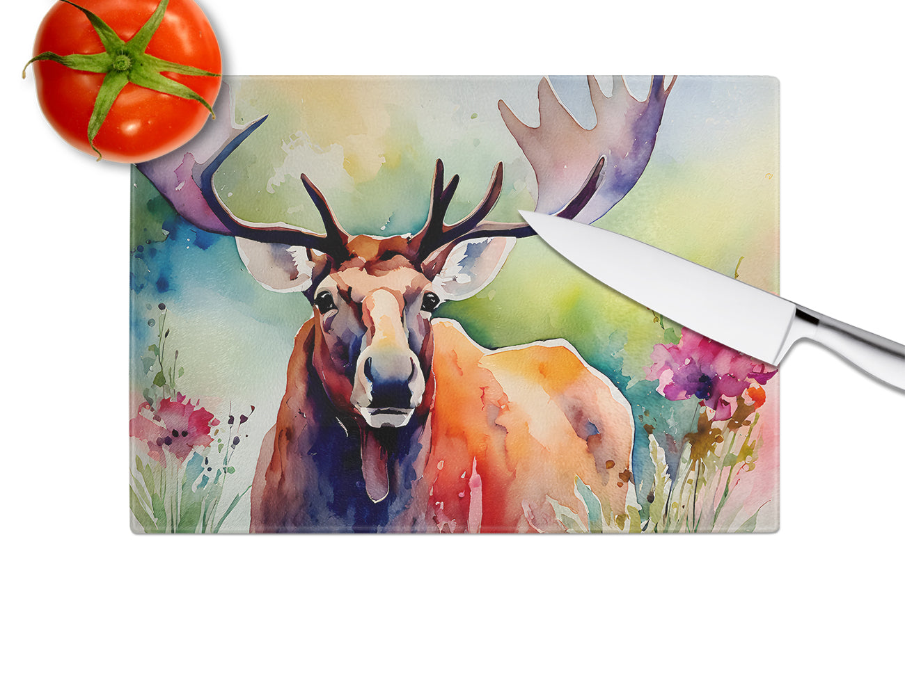 Moose Glass Cutting Board