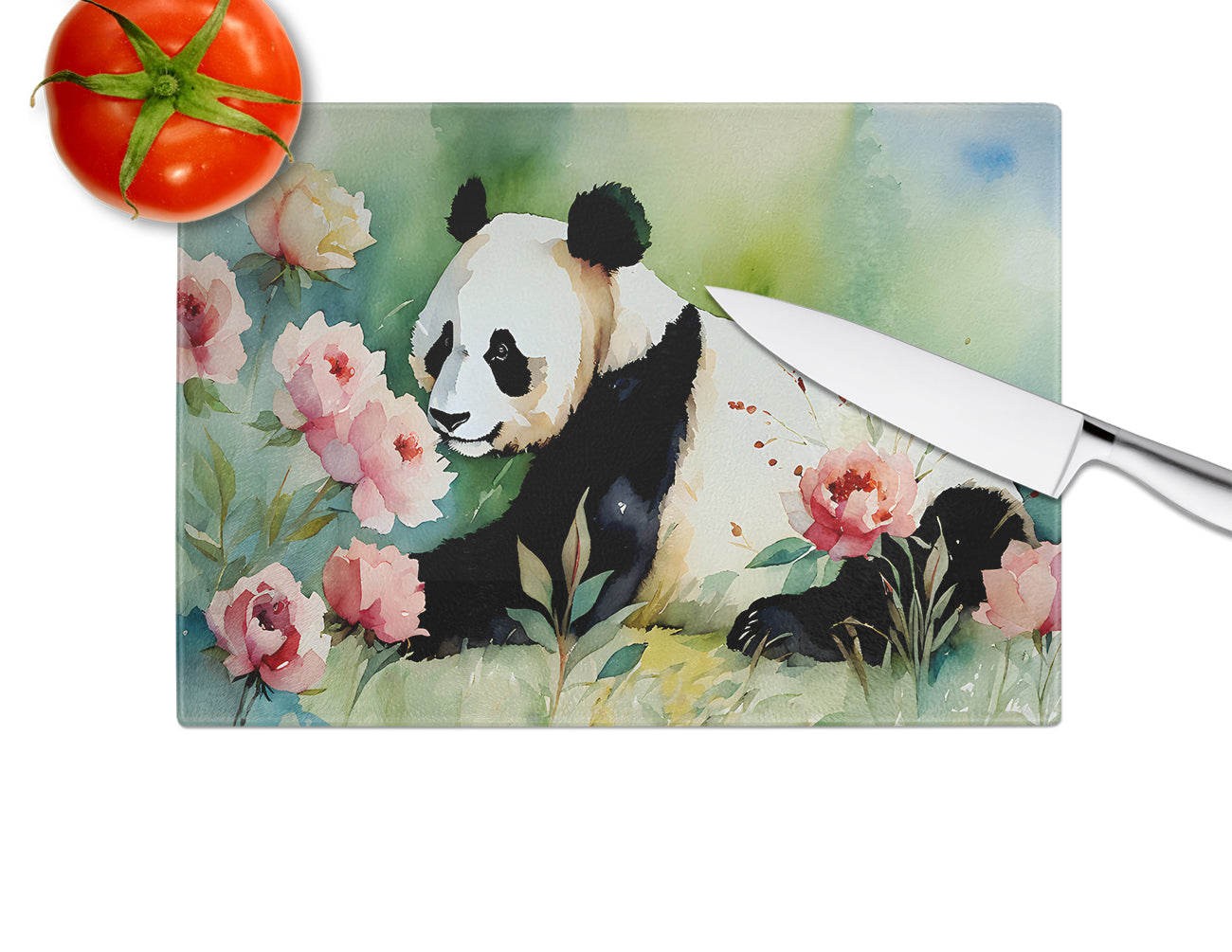 Panda Glass Cutting Board