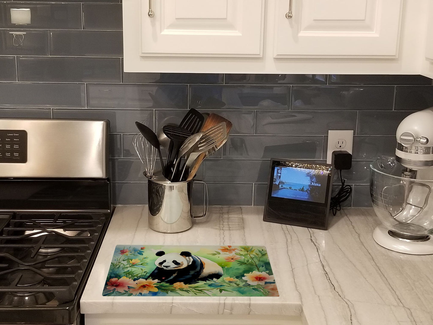 Panda Glass Cutting Board