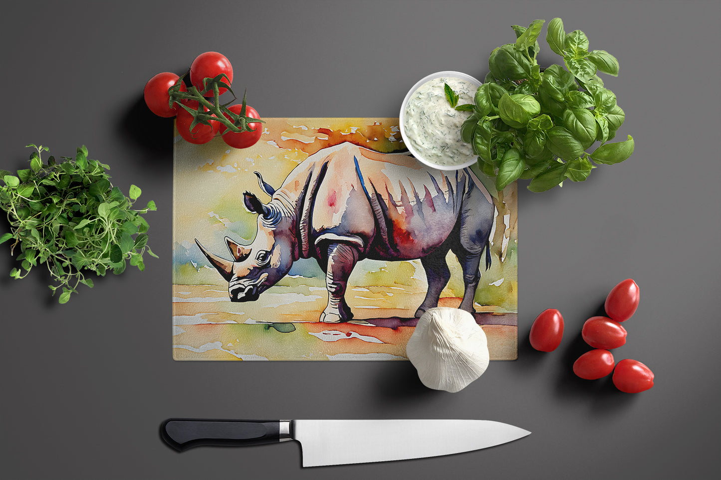 Rhinoceros Glass Cutting Board