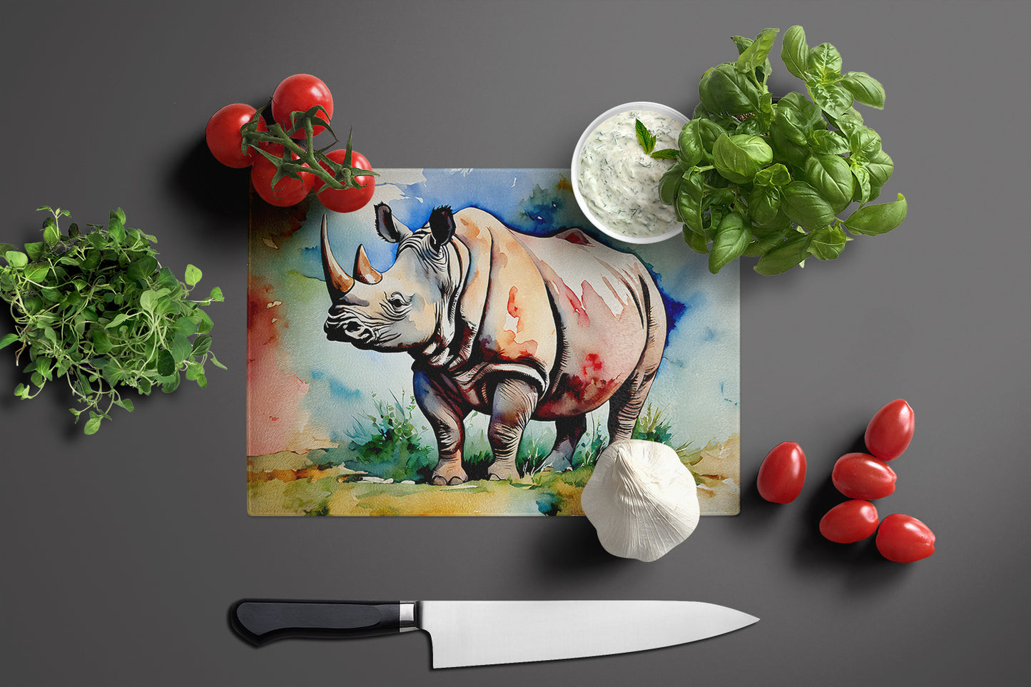 Rhinoceros Glass Cutting Board