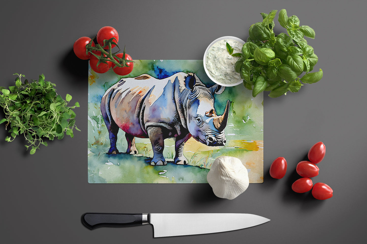 Rhinoceros Glass Cutting Board