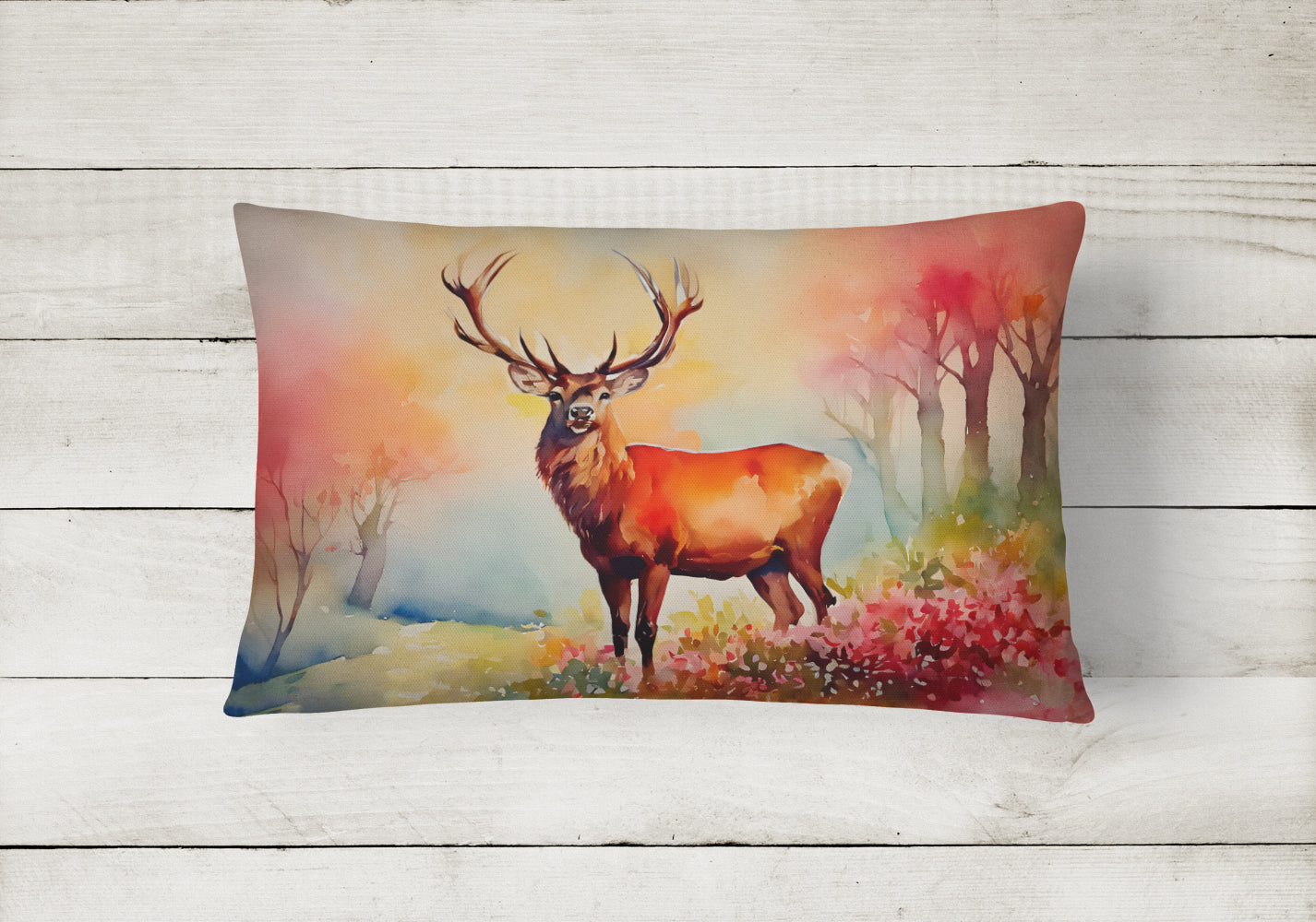 Deer Stag Throw Pillow