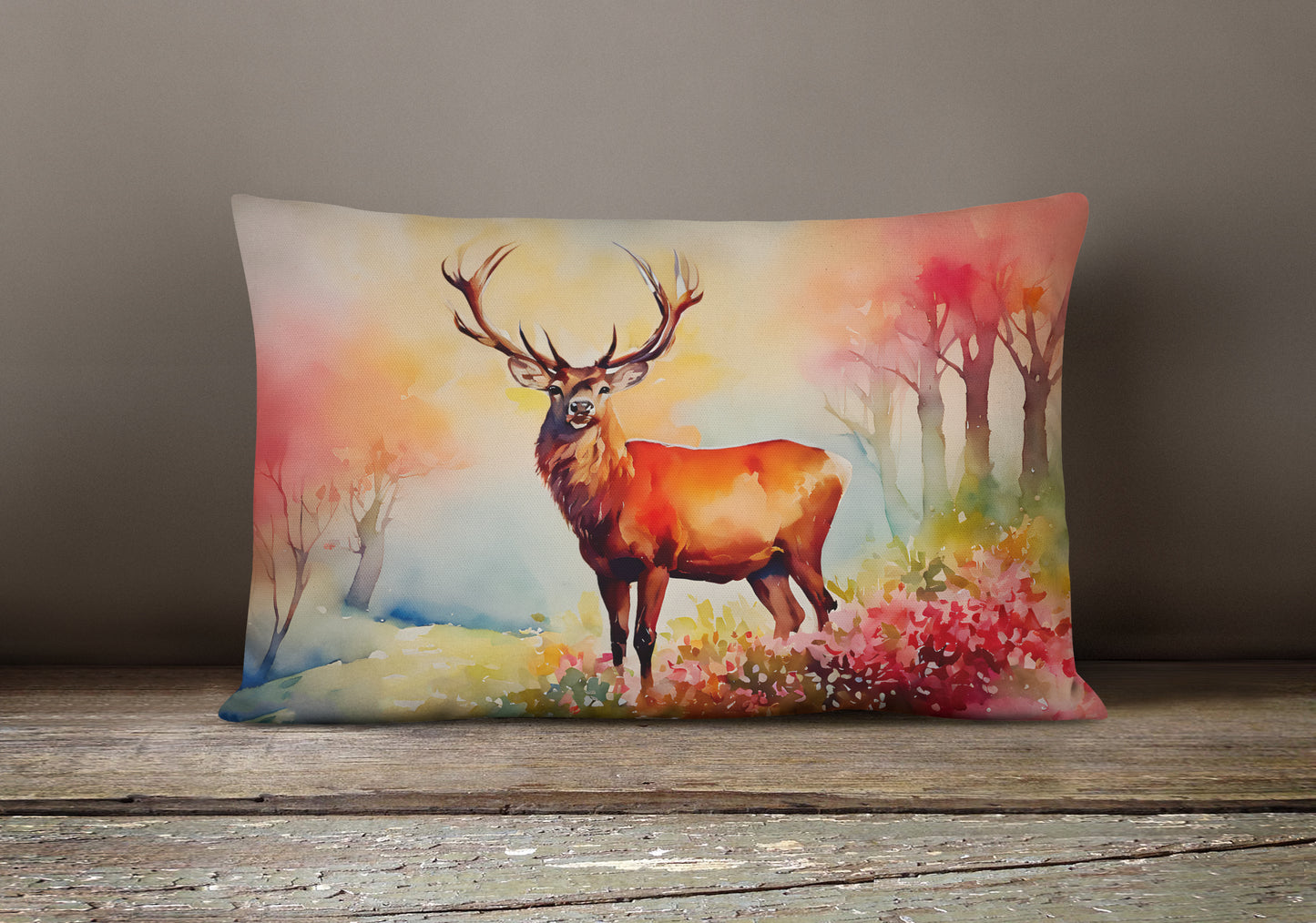 Deer Stag Throw Pillow