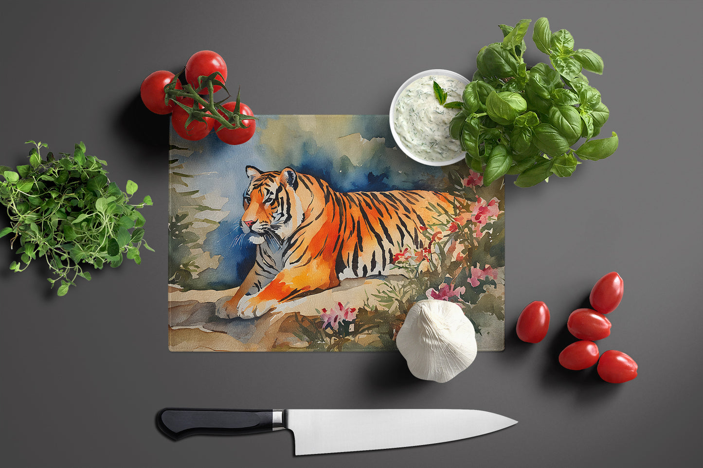 Tiger Glass Cutting Board