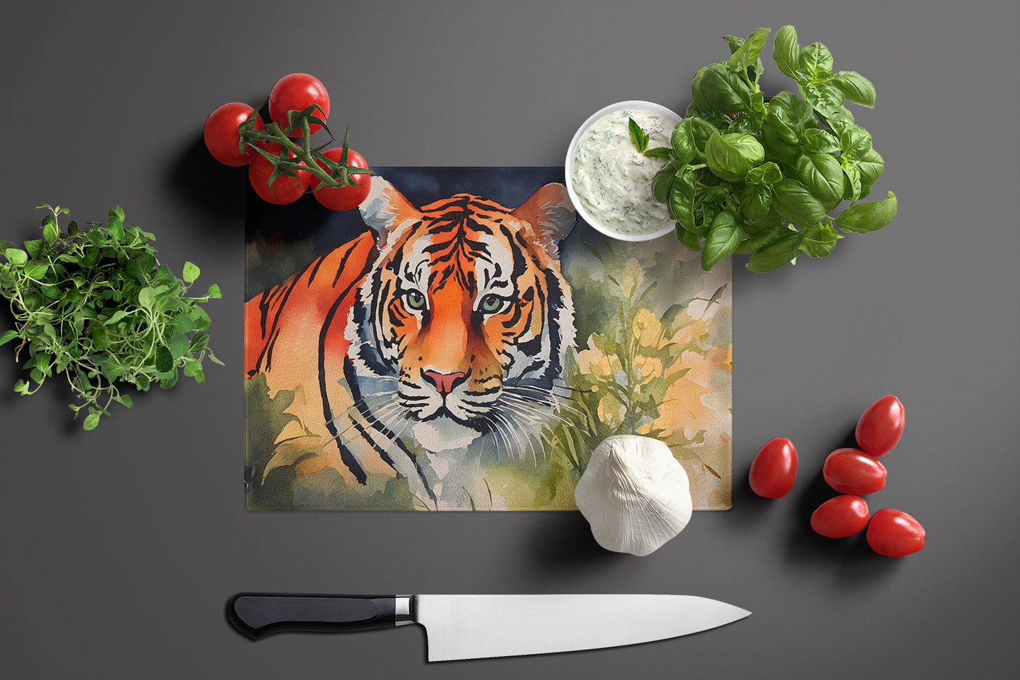 Tiger Glass Cutting Board