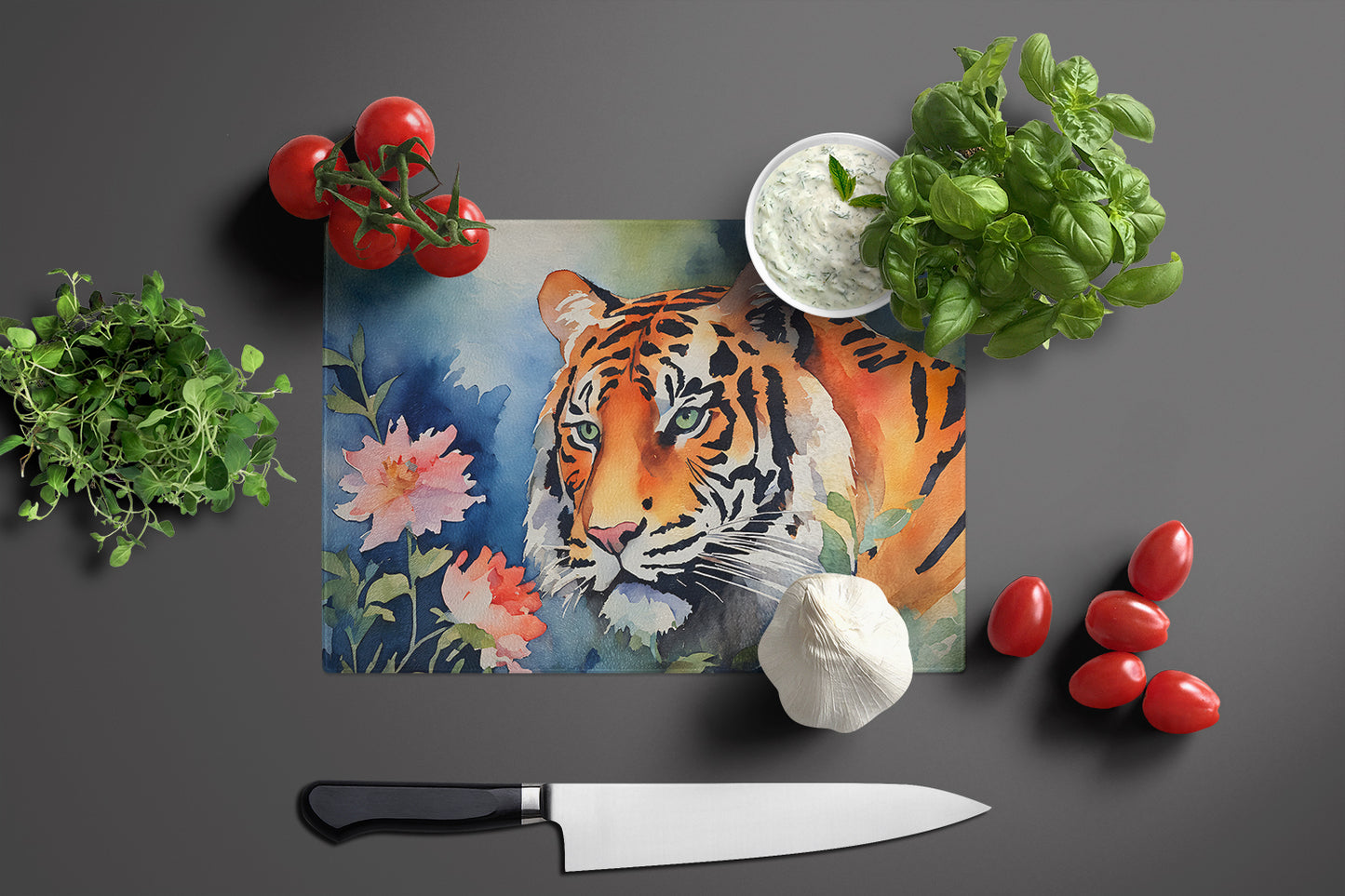 Tiger Glass Cutting Board