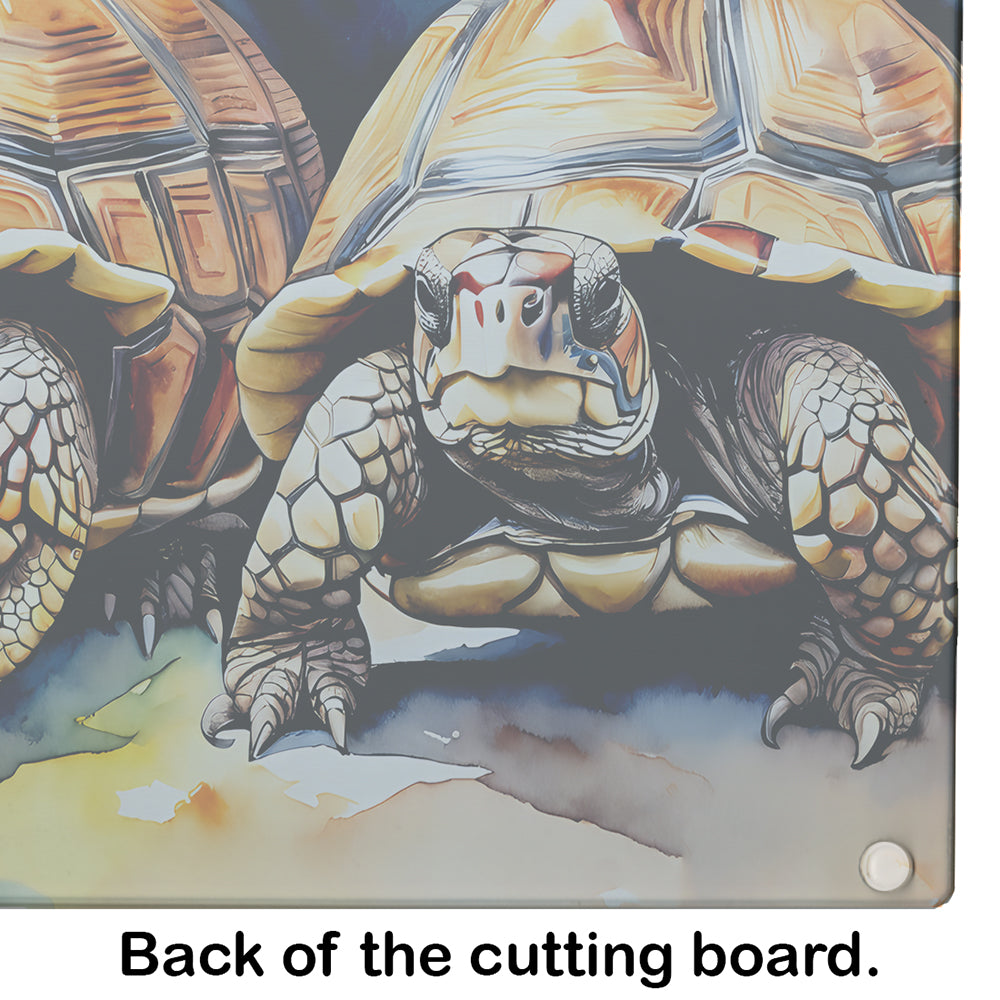 Turtles Tortoises Glass Cutting Board