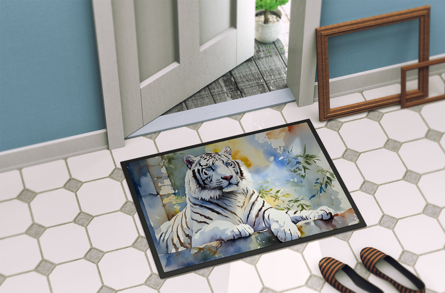 White Tiger Doormat