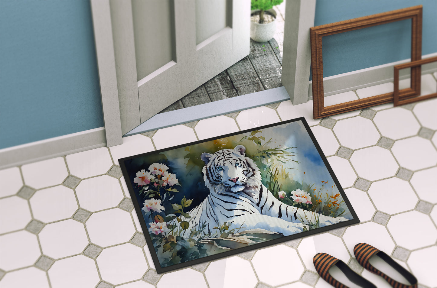 White Tiger Doormat