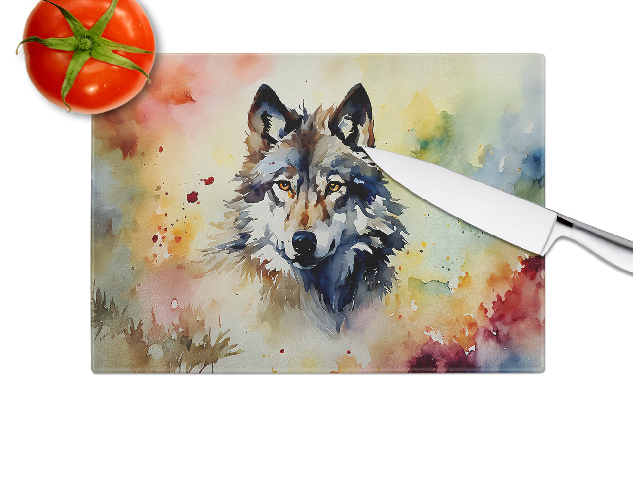 Wolves Wolf  Glass Cutting Board