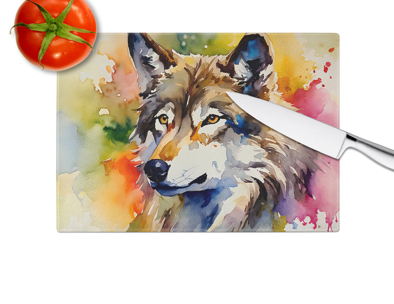 Wolves Wolf  Glass Cutting Board