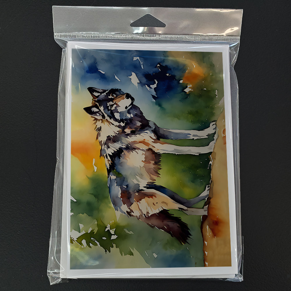 Wolves Wolf  Greeting Cards Pack of 8