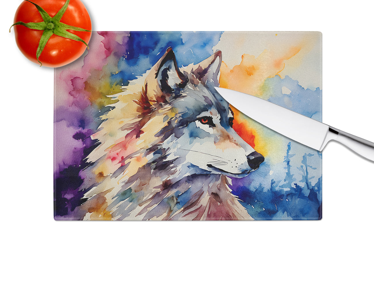 Wolves Wolf  Glass Cutting Board