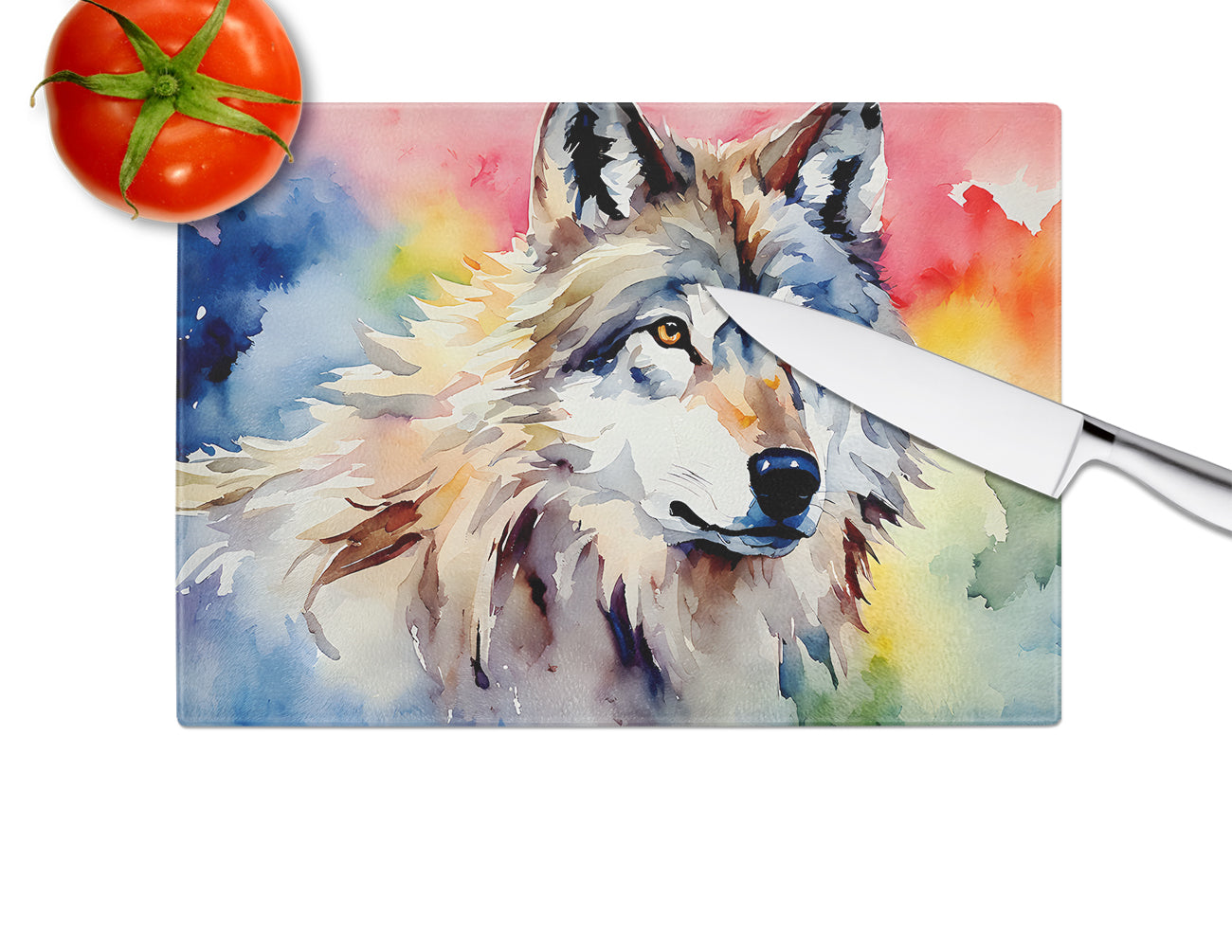 Wolves Wolf  Glass Cutting Board