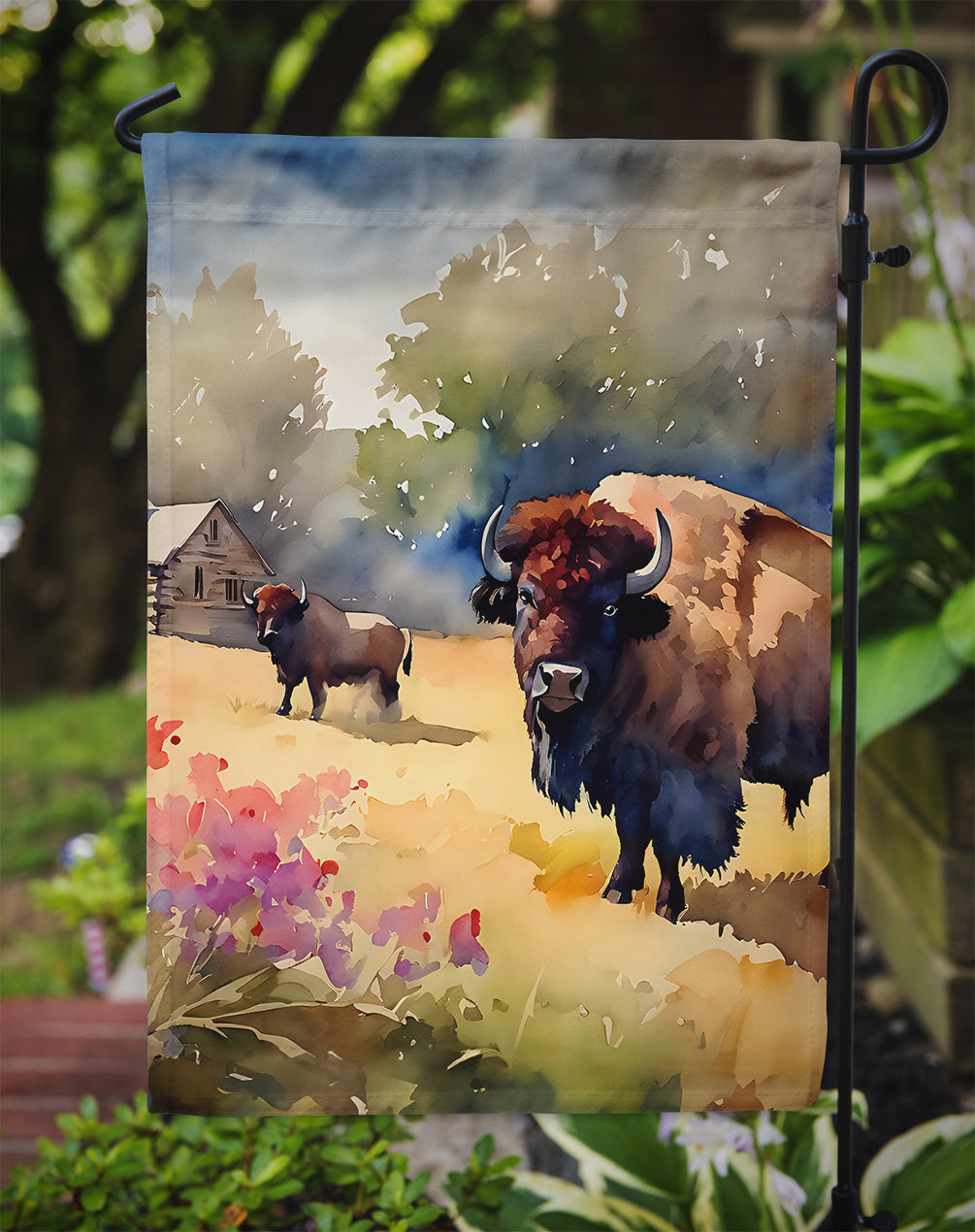 Wood Bison Garden Flag